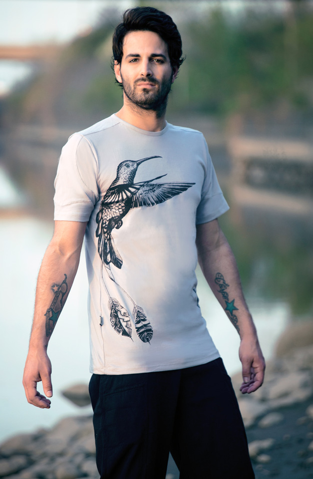 Unity t-shirt hummingbird animal totem ethical clothing