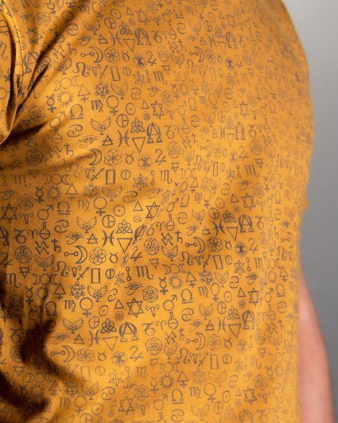 man t-shirt 100% cotton ayam creation astrology alchemy sacred geometry print