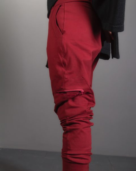 low crotch ninja pants with decorative snaps pockets ayam creation eco-spiritual clothing