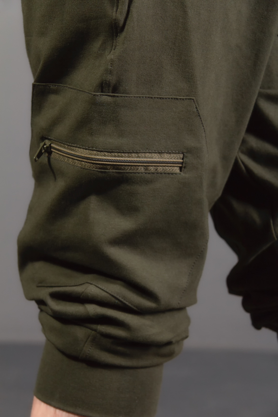 poche de côté ninja pants ayam creation vert kaki pour homme